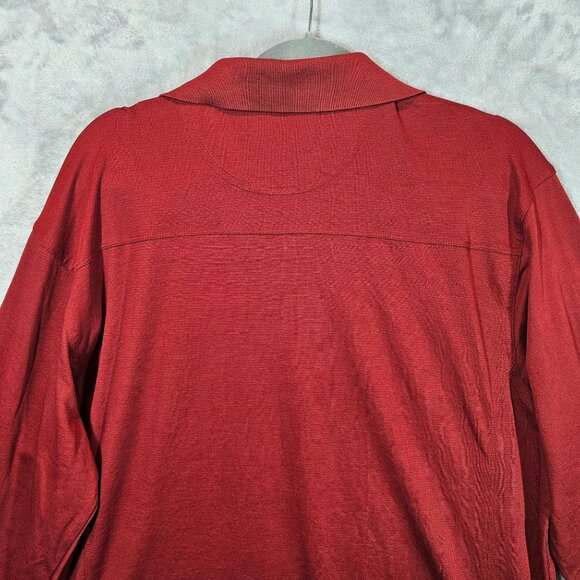 Cutter & Buck Red Long Sleeve Polo Shirt Mens XL Red CBDriTec Casual Office - Picture 3 of 11